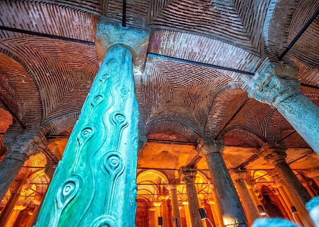 The Weeping Column with its distinctive teardrop pattern