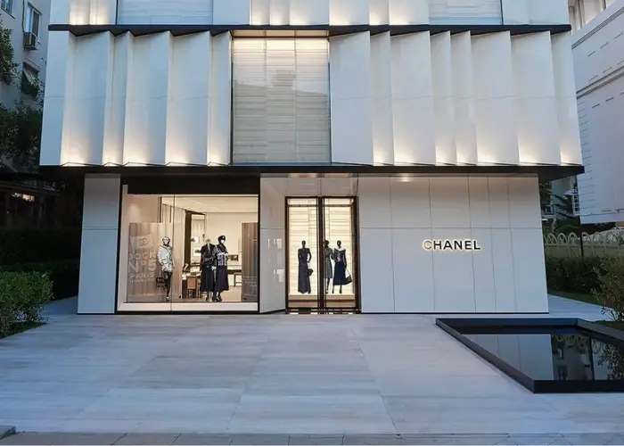 Luxury shopping avenue and designer storefronts in Istanbul