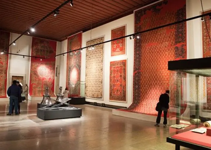 Historic interior hall at the Museum of Turkish and Islamic Arts