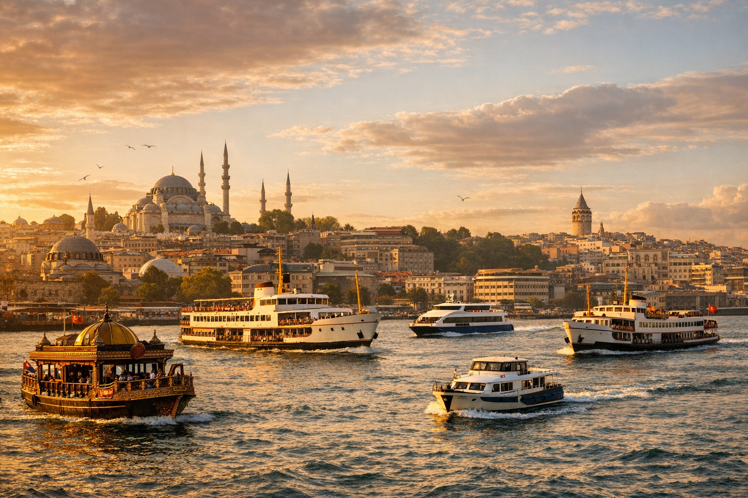 Different Boat and Ferries of Istanbul