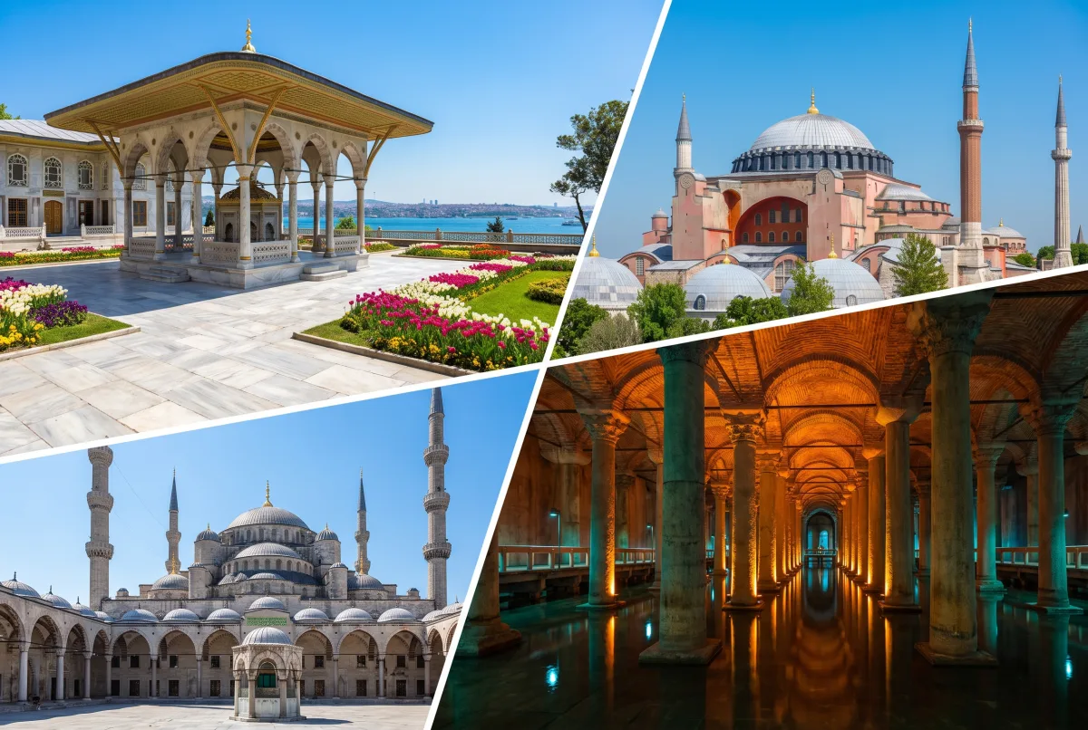 Topkapı Palace, Hagia Sophia, Basilica Cistern and Blue Mosque Combo