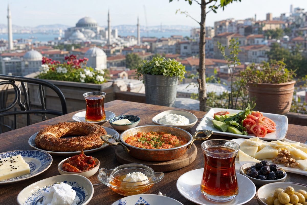 Micul dejun turcesc în Istanbul: la ce să te aștepți și unde să mergi